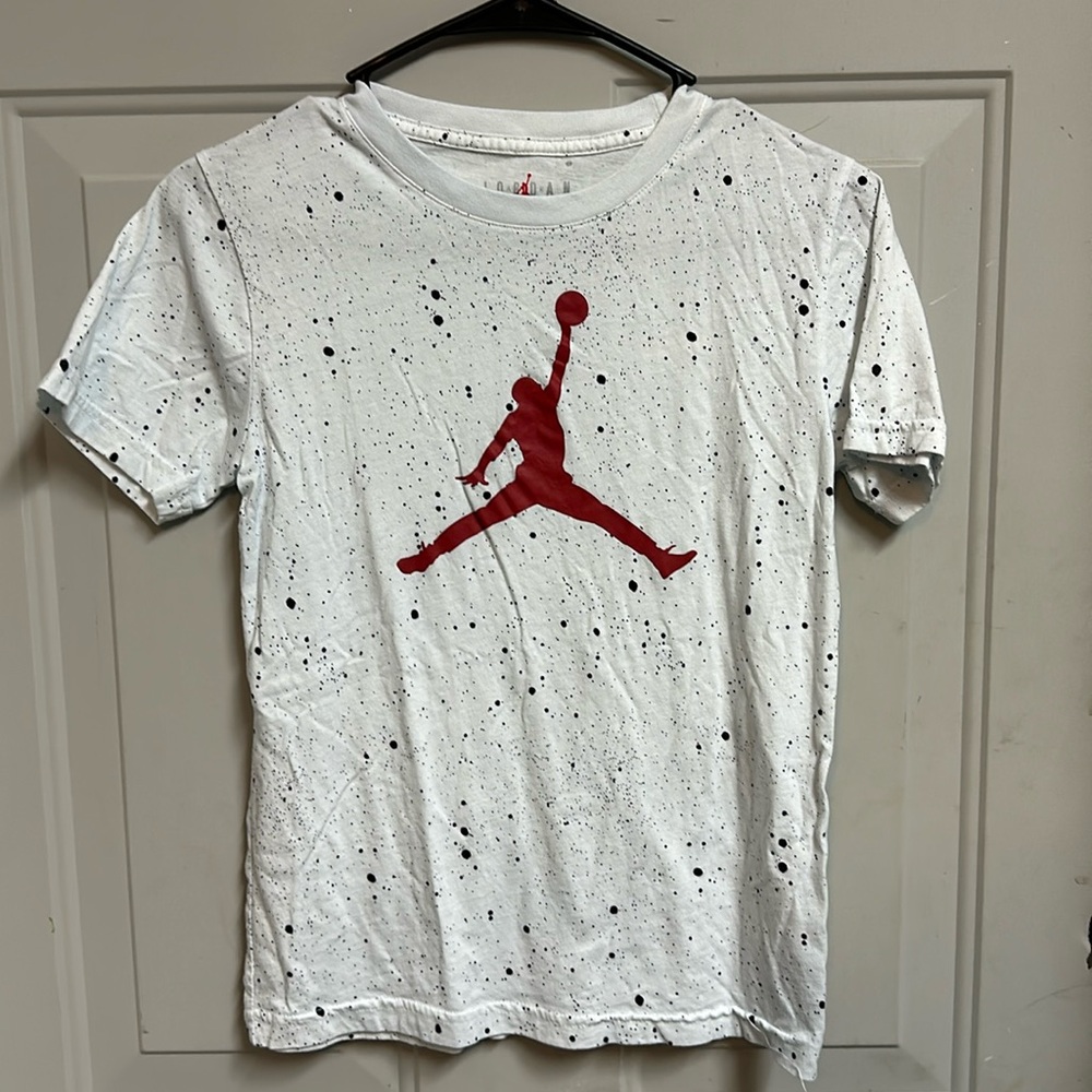 Nike Air Jordan Boys Tee White/Black/Red M 10-12 years
